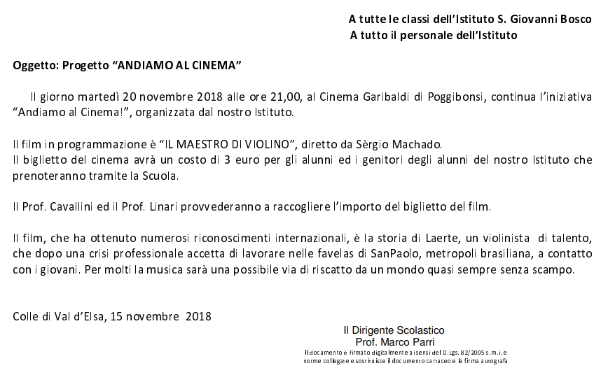 andiamo al cinema